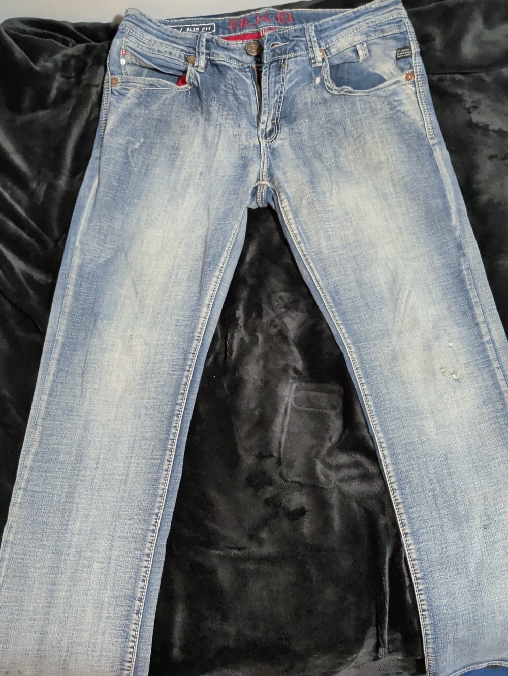BLK DNM Light Blue Slim Straight Jeans